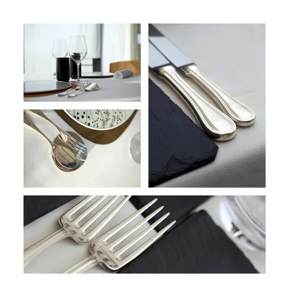 Table set and cutlery — Stock Photo, Image