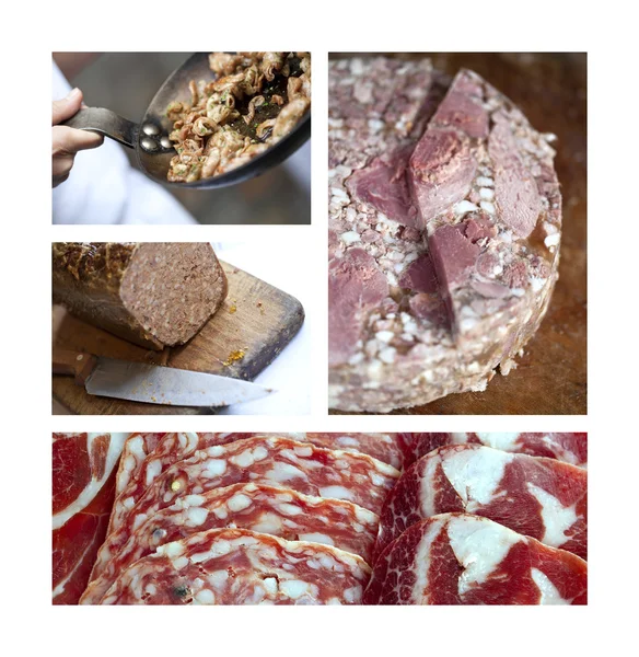 Carnes frias e declicatessen — Fotografia de Stock