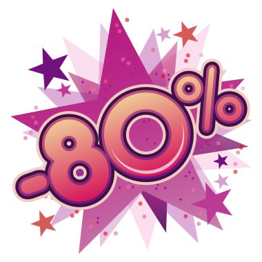 Renkli indirim etiketi