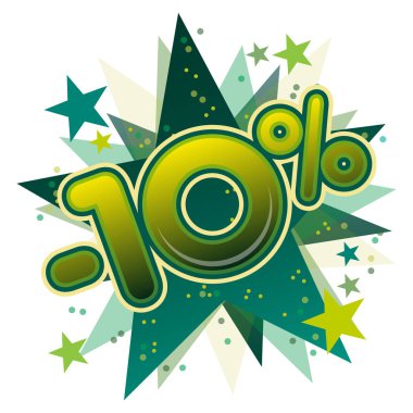 Renkli indirim etiketi