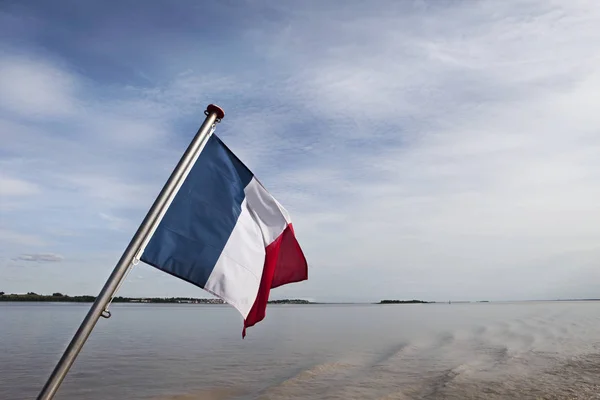 Bandera de Francia en un buque — Foto de Stock