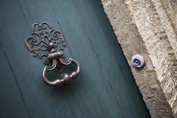 Vieux Frappeur Fer Forgé Porte Manoir Français — Photo