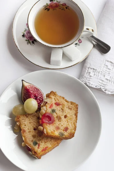 Herbata i ciasto — Zdjęcie stockowe