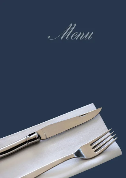 Bestek Lay Out Van Het Menu Van Een Restaurant — Stockfoto