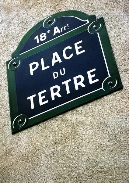 Place du Tertre sign — Stock fotografie