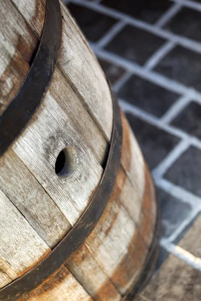 Coak barrel in a cellar — Stock Photo, Image