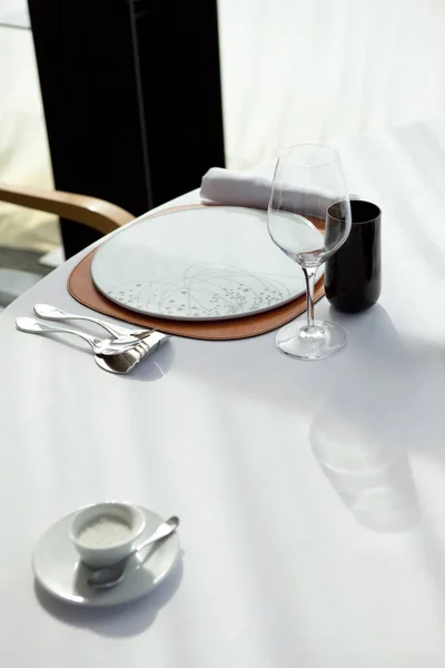 Luxurious Table Set French Restaurant — Stock Photo, Image