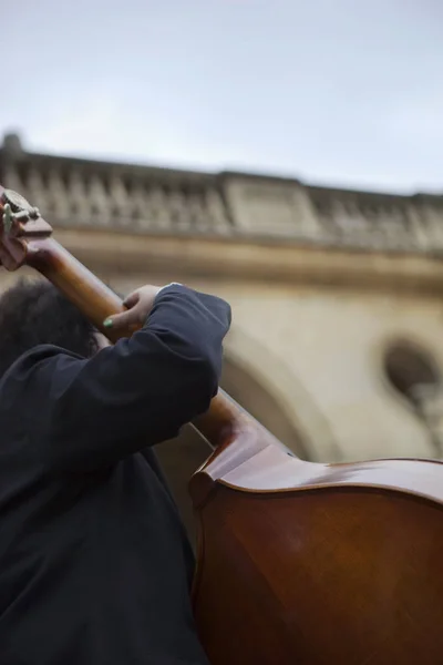 Cellista en una banda — Foto de Stock