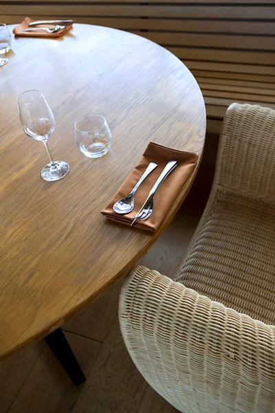 Table set in a restaurant — Stock Photo, Image