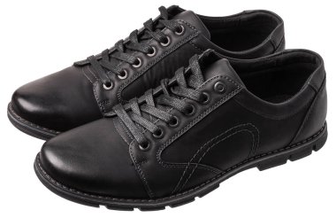 Siyah erkekler günlük ayakkabılar beyaz izole