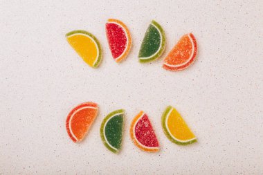 Çok renkli marmelat tatlılar