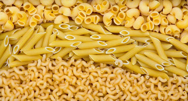 Three types of pasta