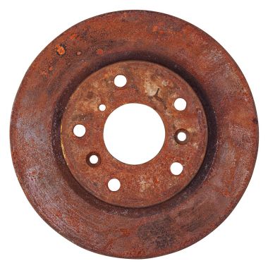 Old brake disc isolated clipart