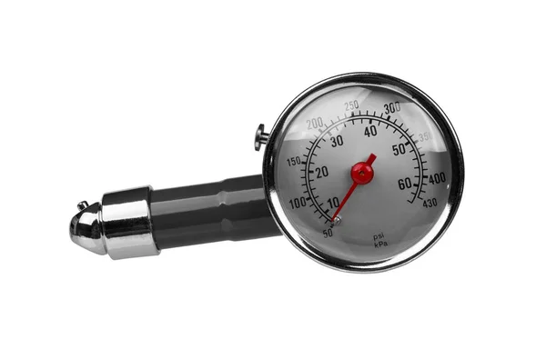 車のタイヤの圧力計 — ストック写真