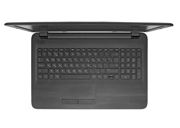 開いた黒のノート パソコンのキーボード — ストック写真