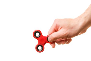 İzole kırmızı el spinner