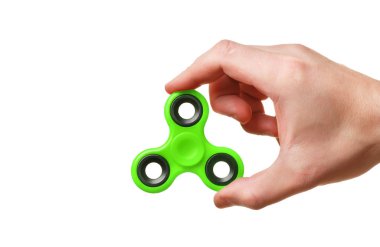 Yeşil el spinner izole