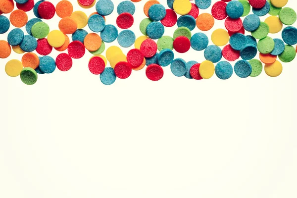 Colorful confetti background with free space. — Stock Photo, Image