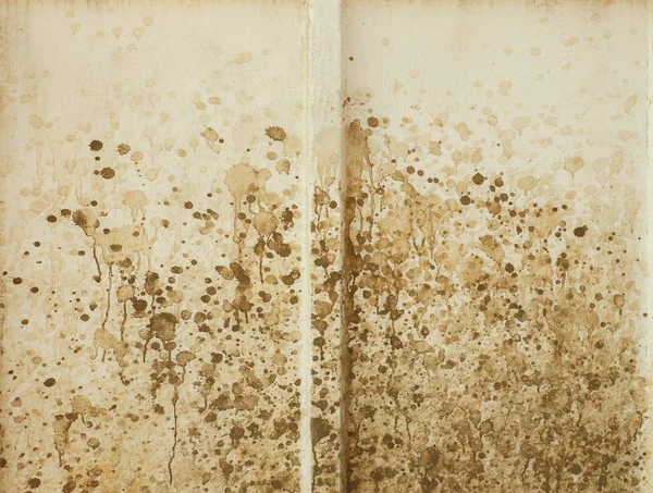 Dirt on a white wall looks as abstract painting.