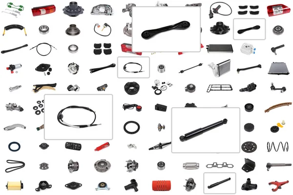 Auto parts collage — Stock Photo, Image