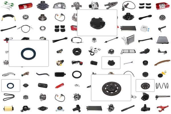Auto parts collage — Stock Photo, Image