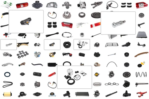 Auto parts collage — Stock Photo, Image