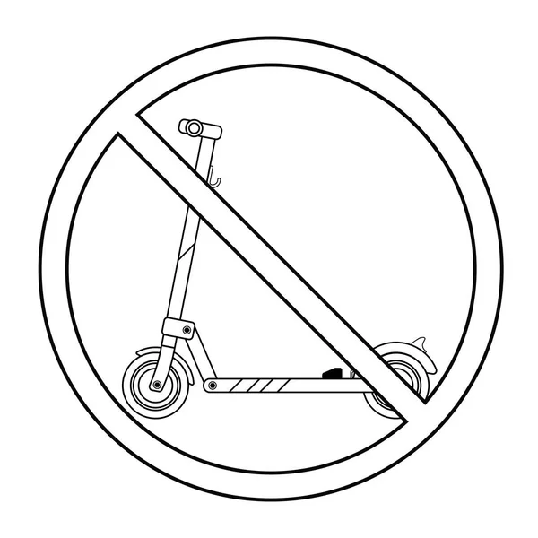 Scooter tendangan listrik - Stok Vektor