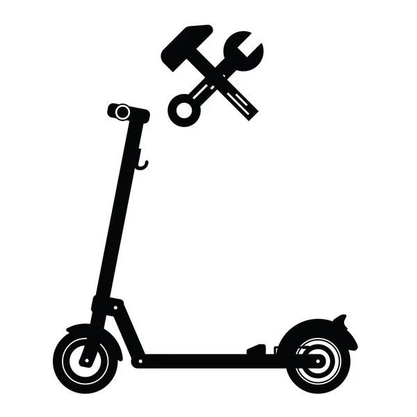 Electric scooter repair — Stock Vector