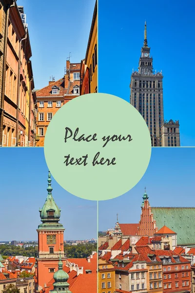 Collage de fotos de Varsovia — Foto de Stock