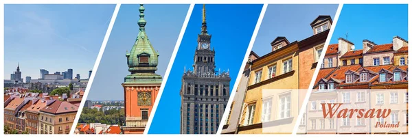 Collage de fotos de Varsovia — Foto de Stock