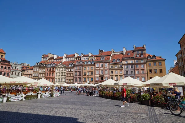 Old Town Market Square in Warsaw — Stock Photo, Image