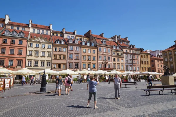 Warsaw Poland August 2017 Old Town Market Square Rynek Starego — Stock Photo, Image