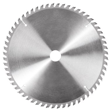 Circular saw blade for wood circular saw isolated on white backgroun clipart