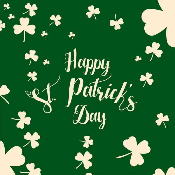 De abstracte logo vector voor St. Patrick's Day op Shamrock pagina — Stockvector