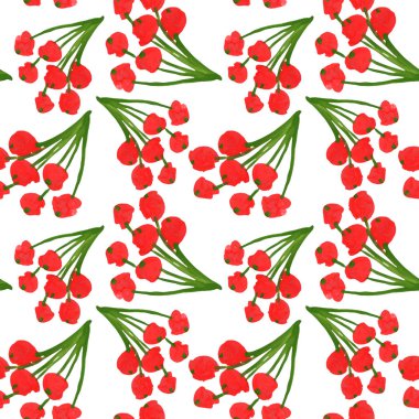 Kırmızı böğürtlenler, pürüzsüz desen