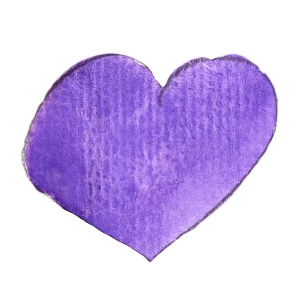 Aquarell Valentinstag Gesetzt Kollektion Mit Roten Und Violetten Isolierten Elementen — Stockfoto