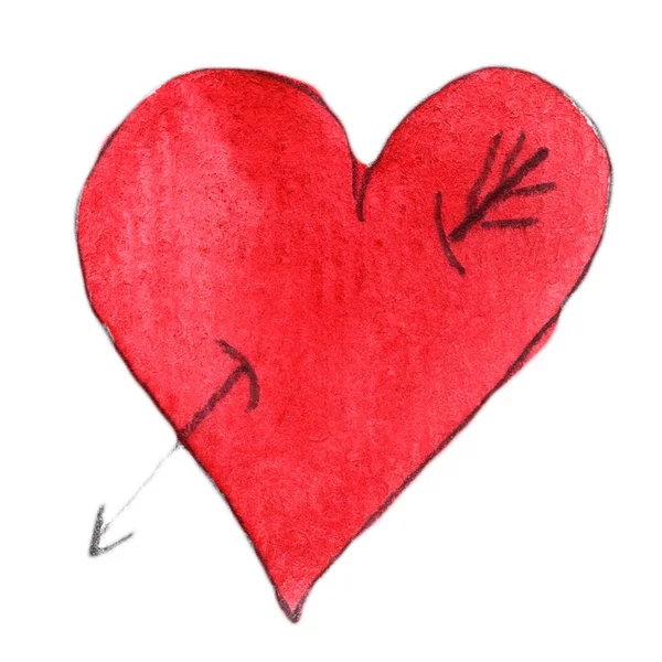 Akvarell Alla Hjärtans Dag Set Samling Med Röda Och Violetta — Stockfoto