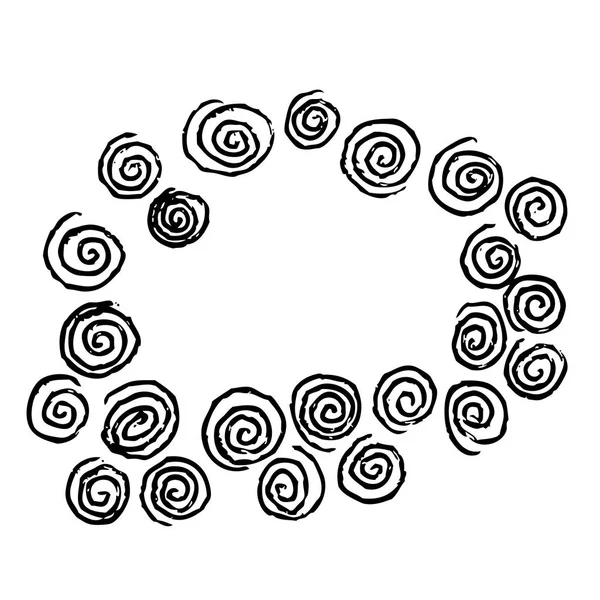 Doodle-Spiralen skizzieren Design — Stockvektor