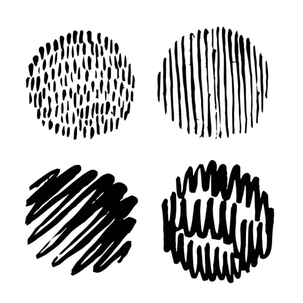 圆形抽象涂鸦手绘图标 — 图库矢量图片