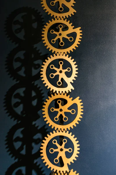 Industrial gears background. Industrial metal background with se