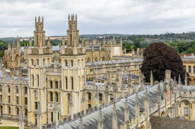 Oxford, İngiltere - Ağustos 21, All Souls College, Oxford İngiltere