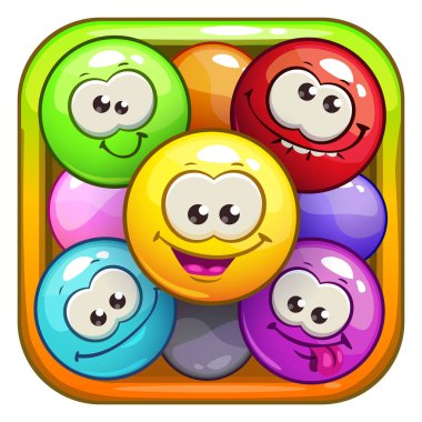 Komik karikatür kare app simgeleri