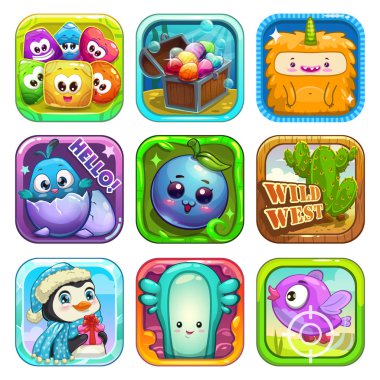 Komik app Icons set.