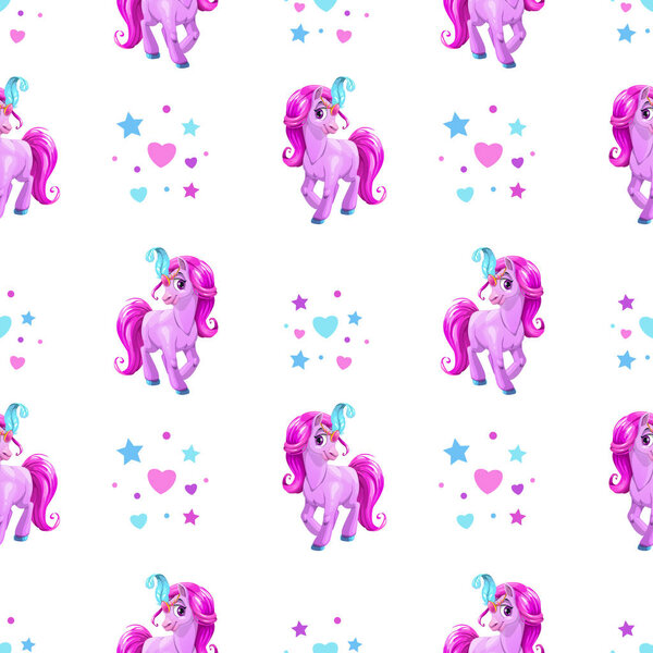 Seamless pattern for girls