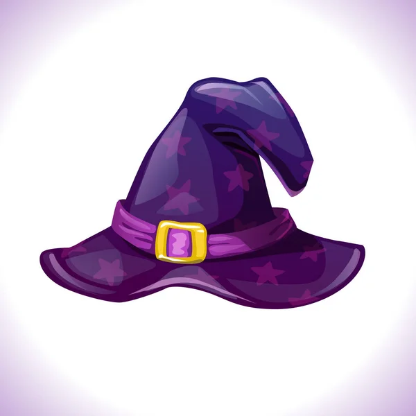 Cartoon witch hat icon. — Stock Vector