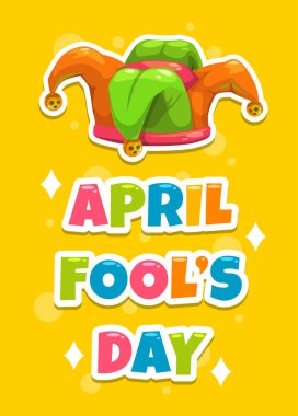April Fool s gün tebrik kartı şablonu.