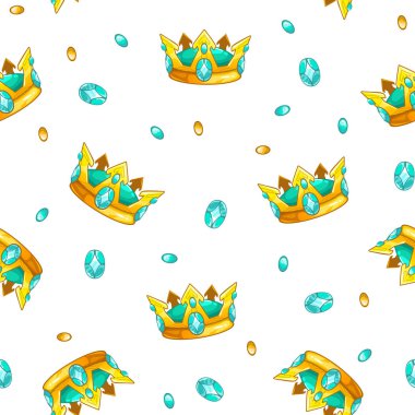 Sorunsuz imkanı desen ile karikatür altın Kral taçları