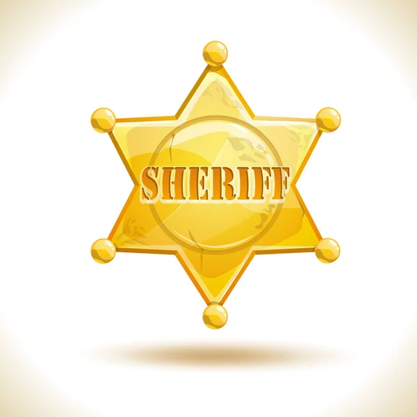 Symbol für Sheriff-Abzeichen. — Stockvektor