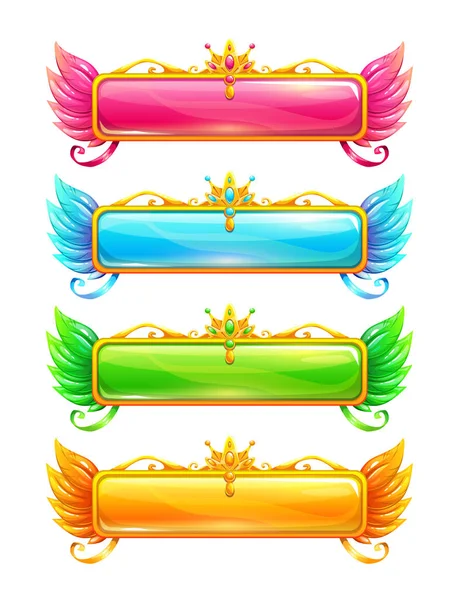 Cartoon colorful vector horizontal title banners Royalty Free Stock Illustrations