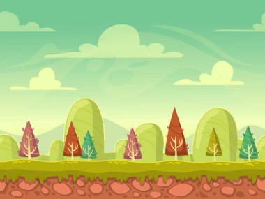 Çizgi film kesintisiz doğa arka plan